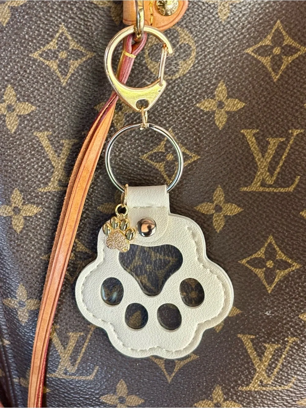 Louis Vuitton Monogram Dog Paw Bag Charm 5 inches